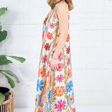 Camille Cream Floral Slip Dress Briton Court