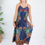 Camille Botanical Midnight Slip Dress Briton Court
