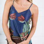 Camille Botanical Midnight Slip Dress Briton Court