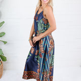 Camille Botanical Midnight Slip Dress Briton Court