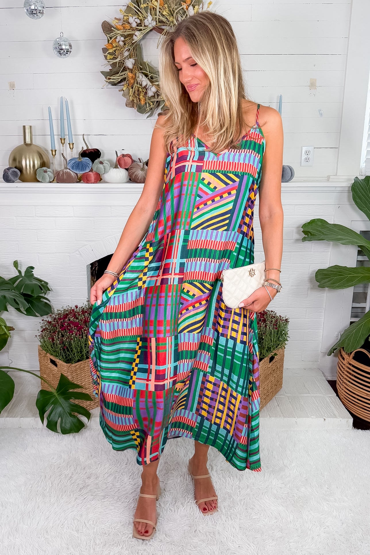 Camille Jade Green Slip Dress Briton Court