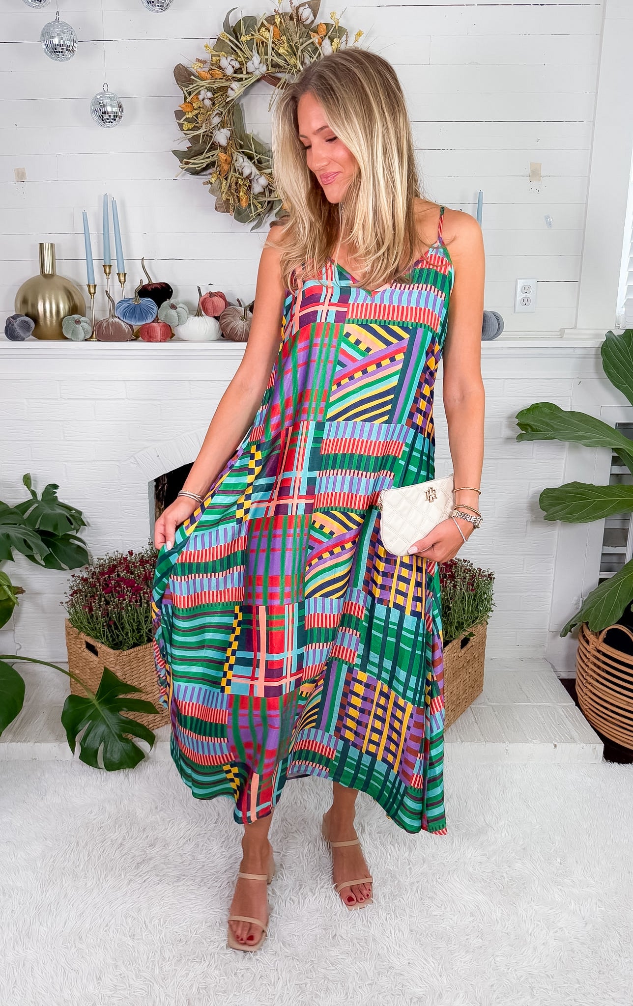 Camille Jade Green Slip Dress Briton Court