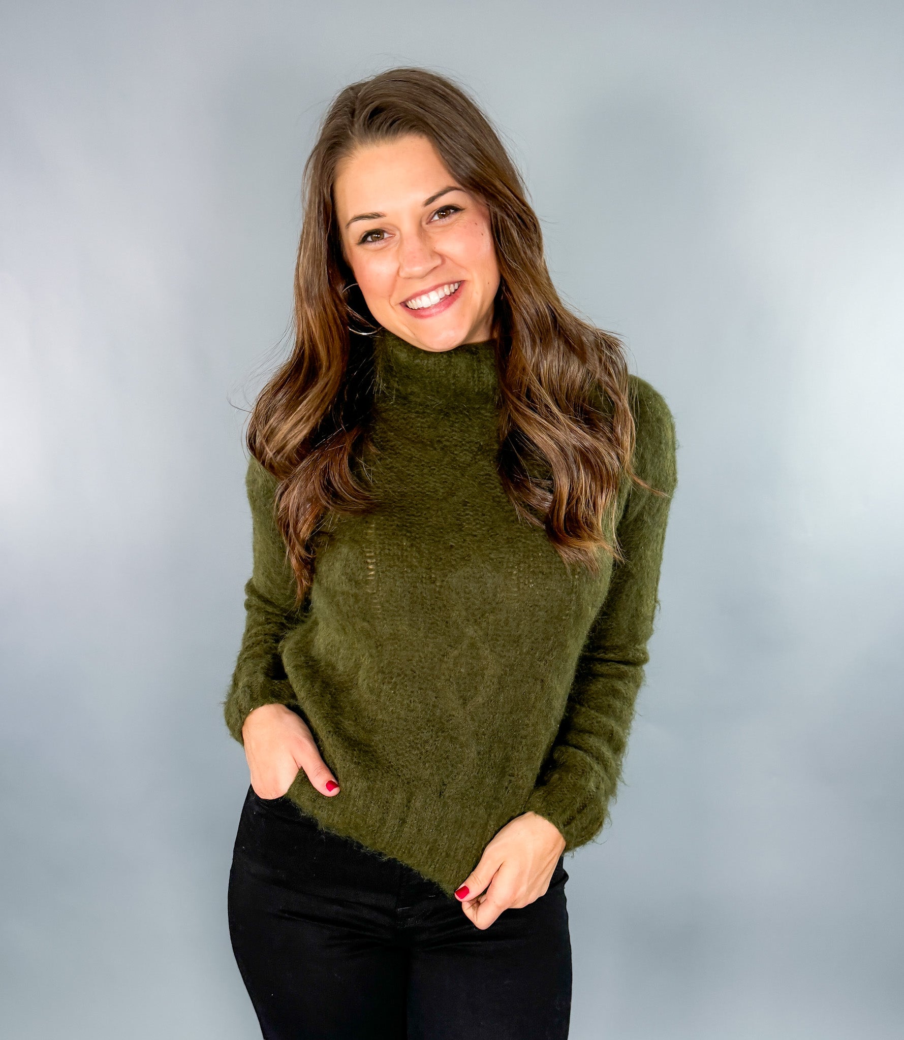 Camp Olive Fuzzy Sweater Molly Bracken