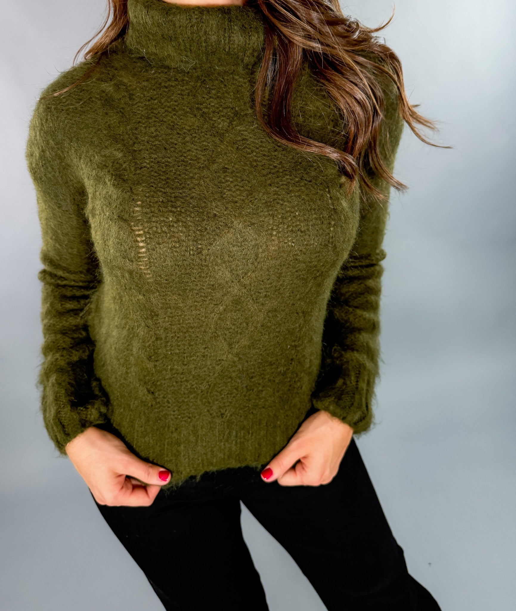 Camp Olive Fuzzy Sweater Molly Bracken