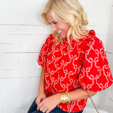 Campbell Behold Bow Back Top Prosperina