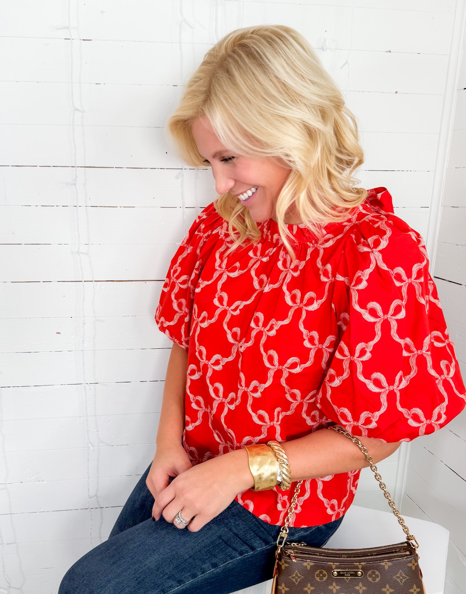 Campbell Behold Bow Back Top Prosperina