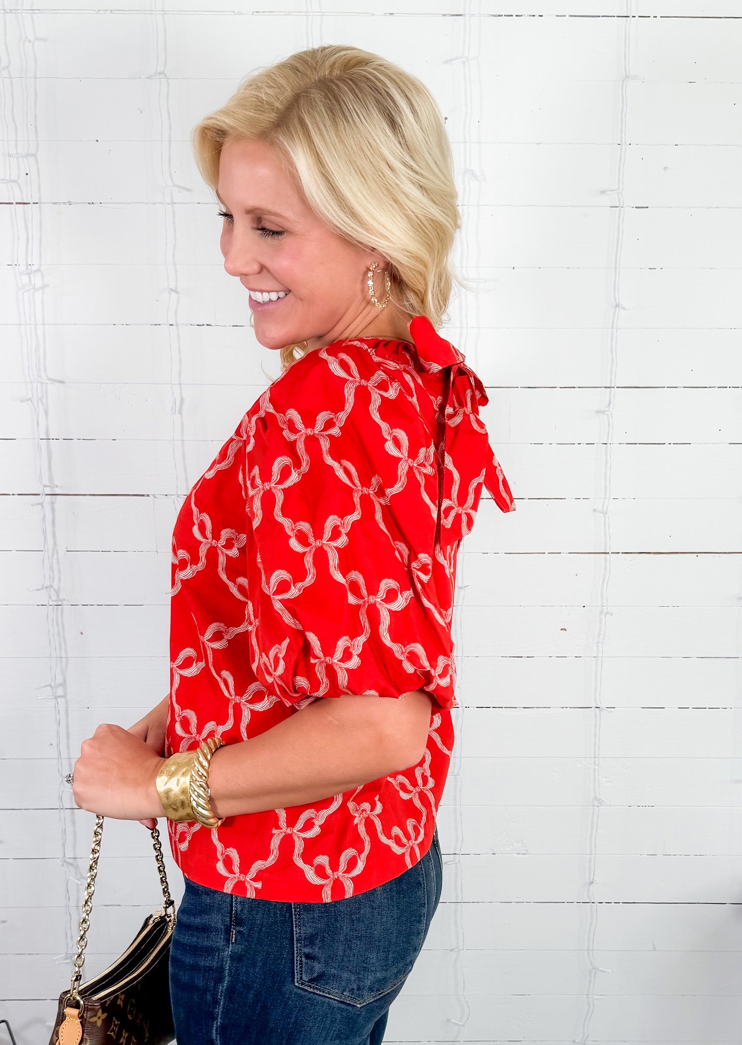 Campbell Behold Bow Back Top Prosperina