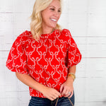 Campbell Behold Bow Back Top Prosperina