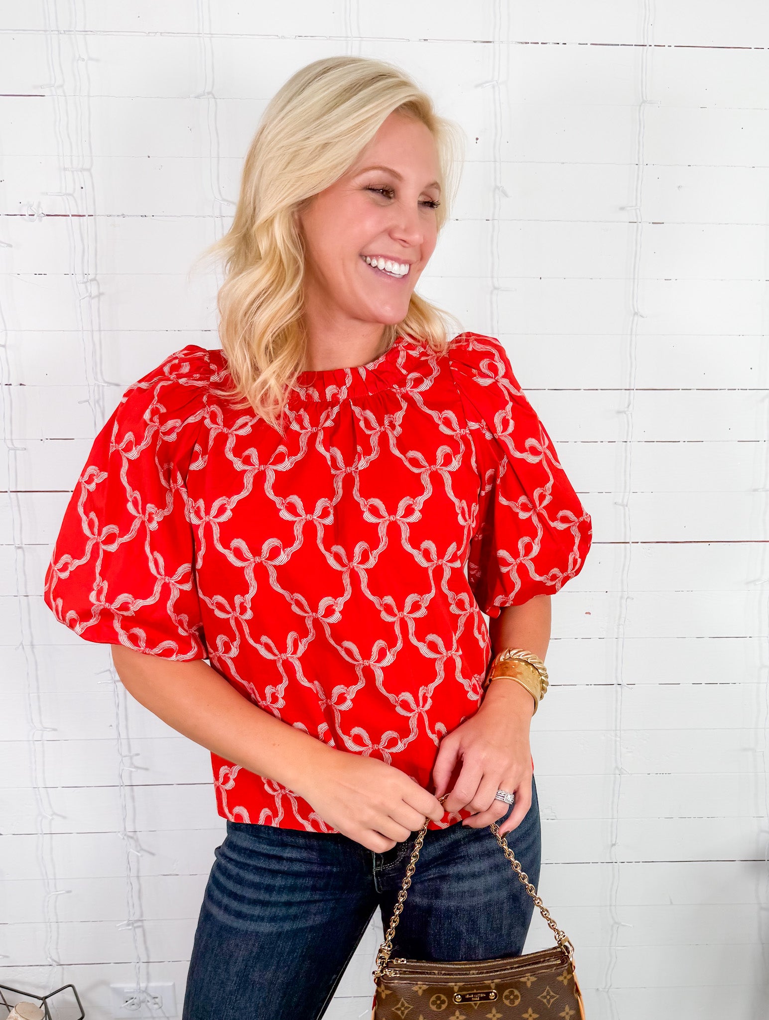 Campbell Behold Bow Back Top Prosperina