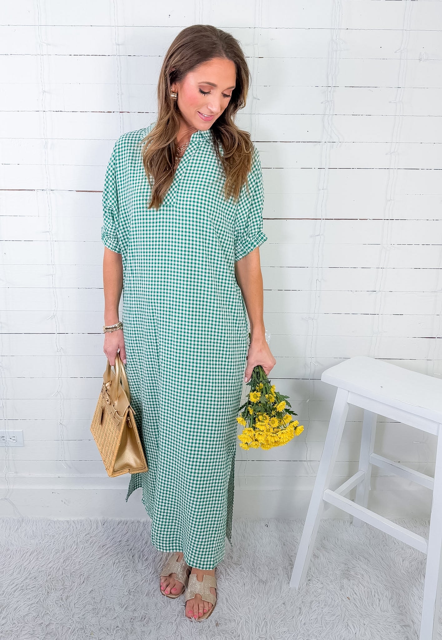 Campbell Kelly Gingham Shift Dress Entro