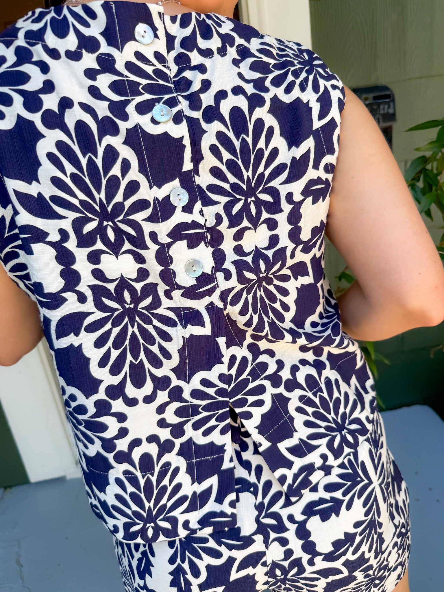 Campbell Navy + Ivory Crop Top