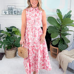 Cara La France Dianthus Pink Maxi Dress Prosperina