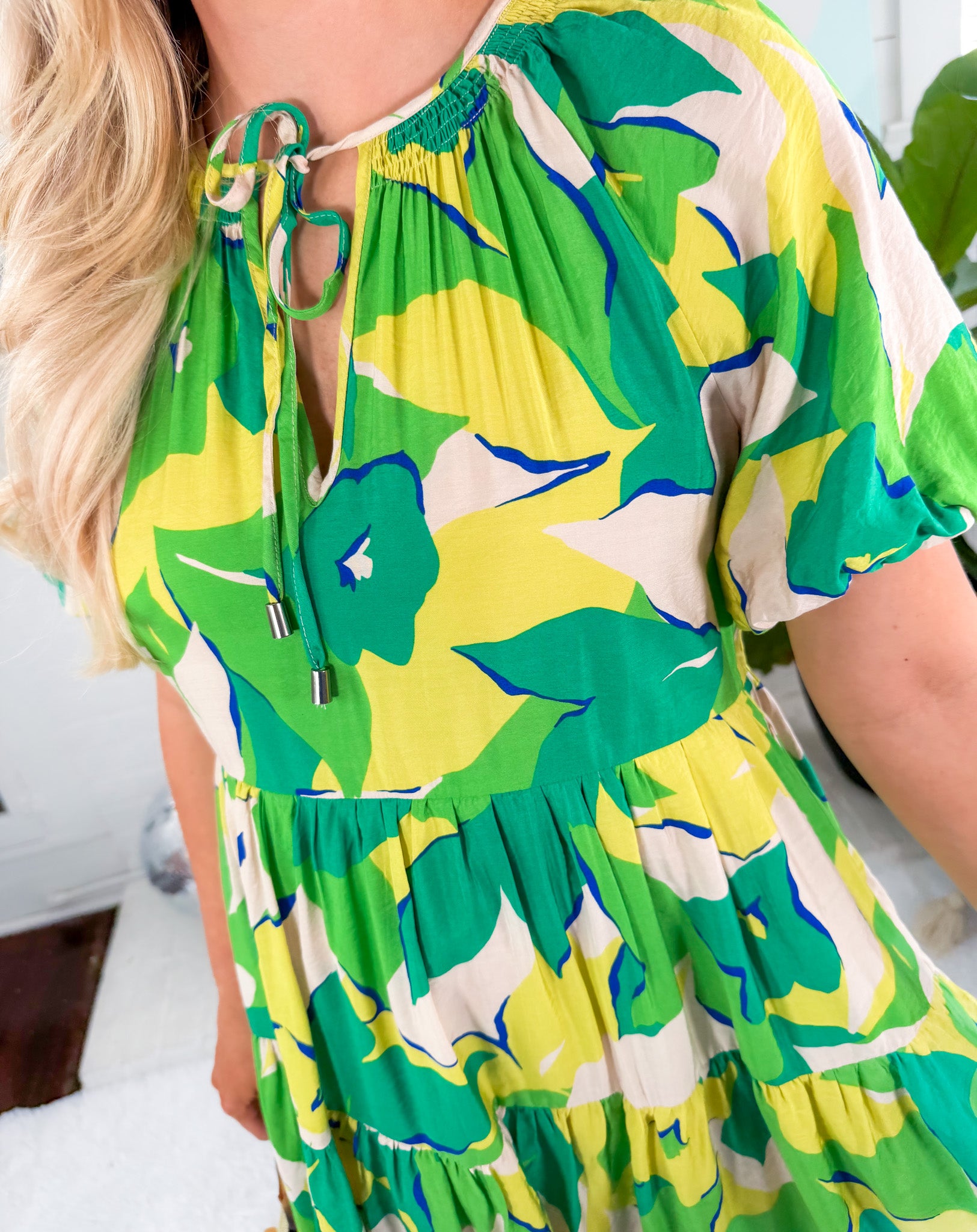 Caribbean Lime Mini Dress Entro