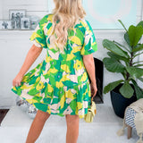 Caribbean Lime Mini Dress Entro