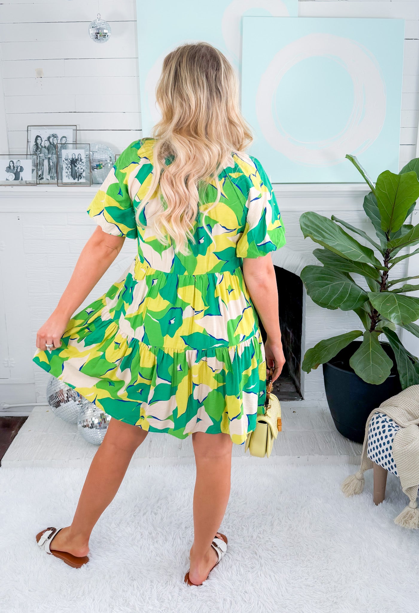 Caribbean Lime Mini Dress Entro