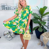 Caribbean Lime Mini Dress Entro