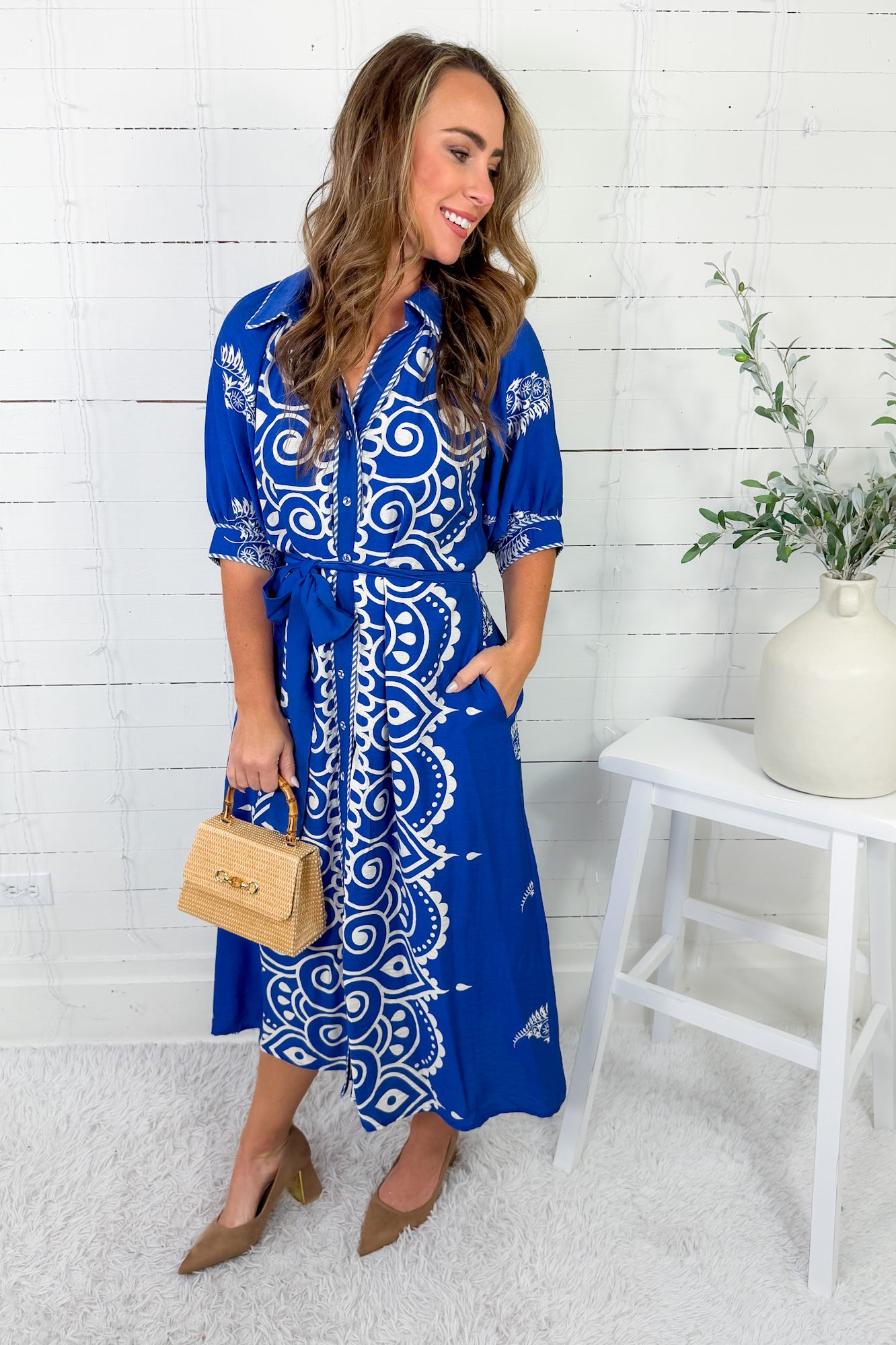 Caribe Azure Maxi Dress Umgee