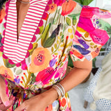 Carlisle Fuchsia Floral Mix Mini Dress