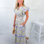 Carlisle Lilac Tiered Maxi Dress