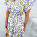 Carlisle Lilac Tiered Maxi Dress