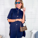 Carlisle Navy Knit Cape Molly Bracken