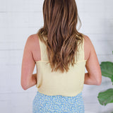 Carmen Pale Banana Keyhole Top Naked Zebra