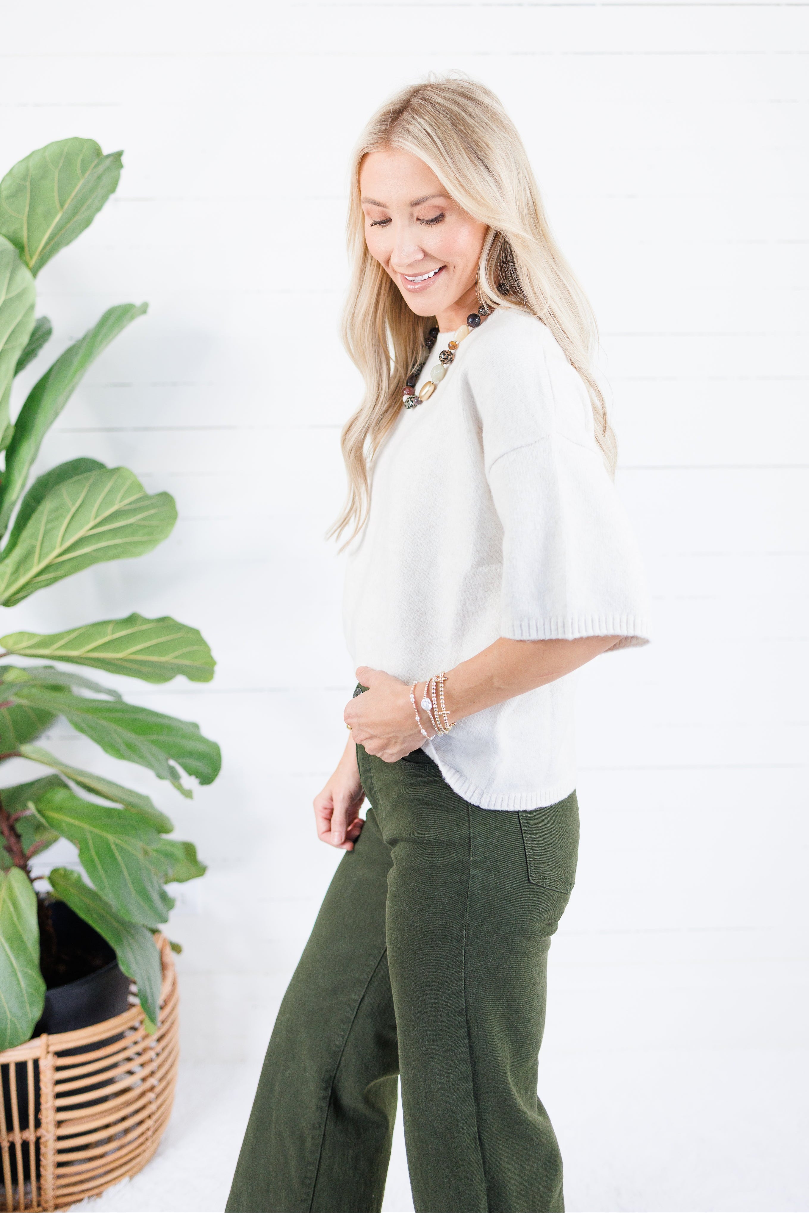 Carnival Ivory Boxy Sweater Le Lis