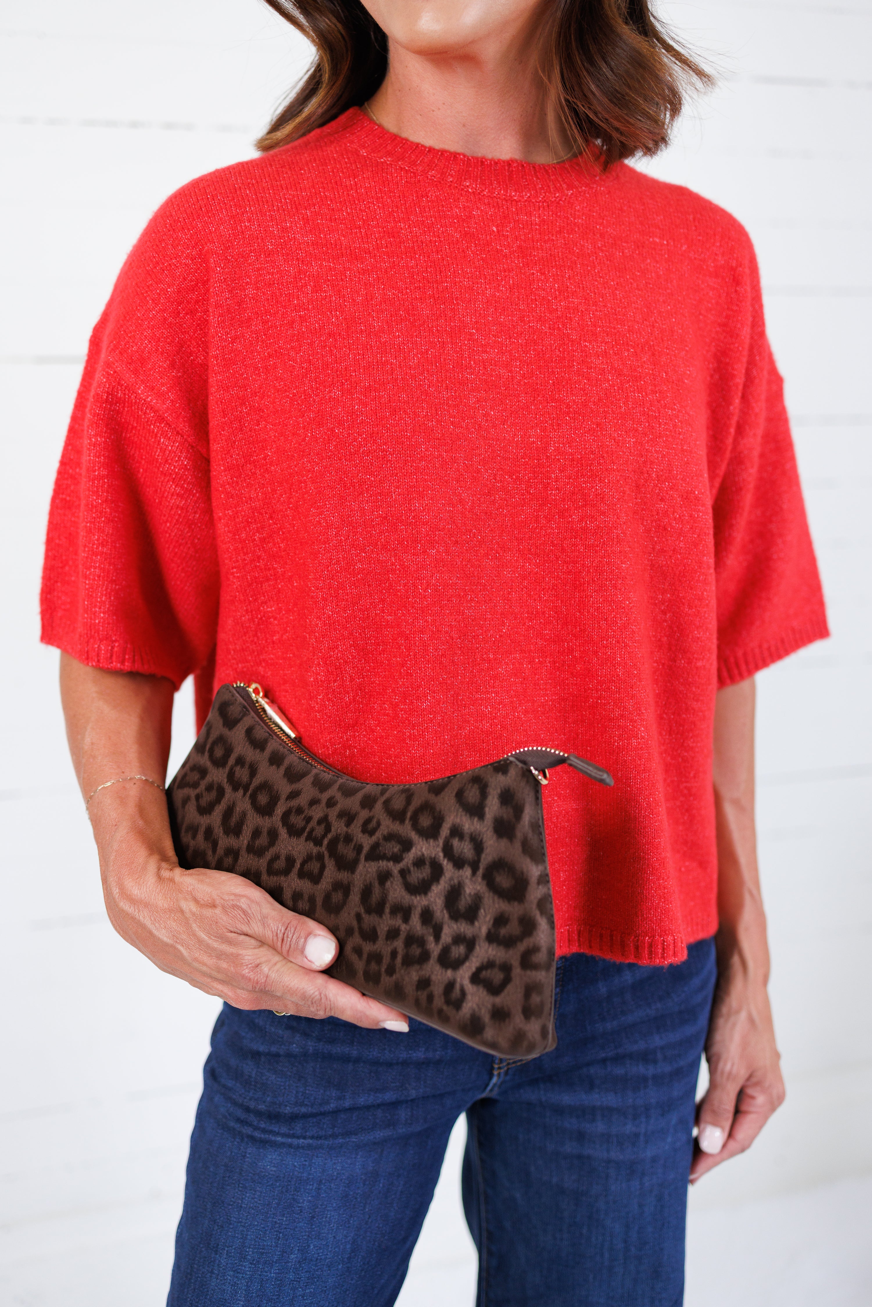 Carnival Red Boxy Sweater Le Lis