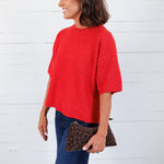 Carnival Red Boxy Sweater Le Lis