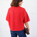Carnival Red Boxy Sweater Le Lis