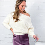 Carol Cream Cable Knit Sweater Lucy Paris