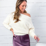 Carol Cream Cable Knit Sweater Lucy Paris