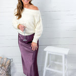 Carol Cream Cable Knit Sweater Lucy Paris