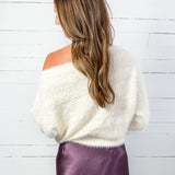 Carol Cream Cable Knit Sweater Lucy Paris