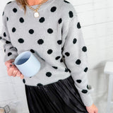 Carter Grey Polka Dot Sweater