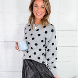 Carter Grey Polka Dot Sweater