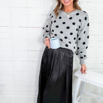 Carter Grey Polka Dot Sweater