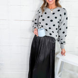 Carter Grey Polka Dot Sweater