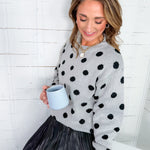 Carter Grey Polka Dot Sweater