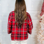 Carver Red + Black Plaid Sweater Entro