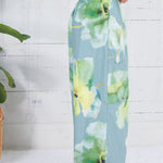 Cascade Sage Floral Wide Leg Pants Glam
