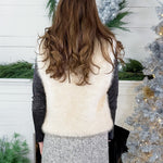 Cassidy Off White Faux Fur Vest Molly Bracken