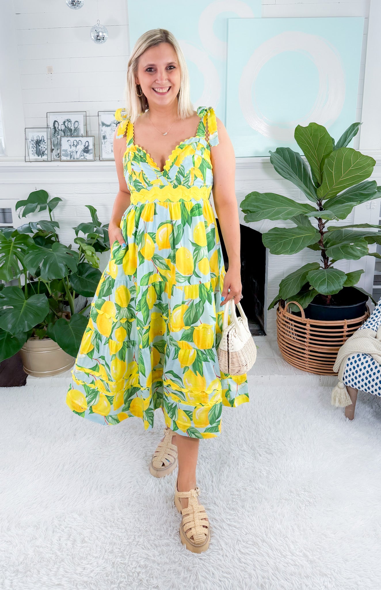 Catarina Limoncello Midi Dress Prosperina