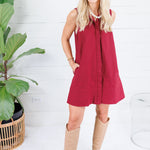 Catherine Crimson Mini Dress Entro