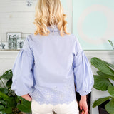 Cavalier Blue Eyelet Top Entro