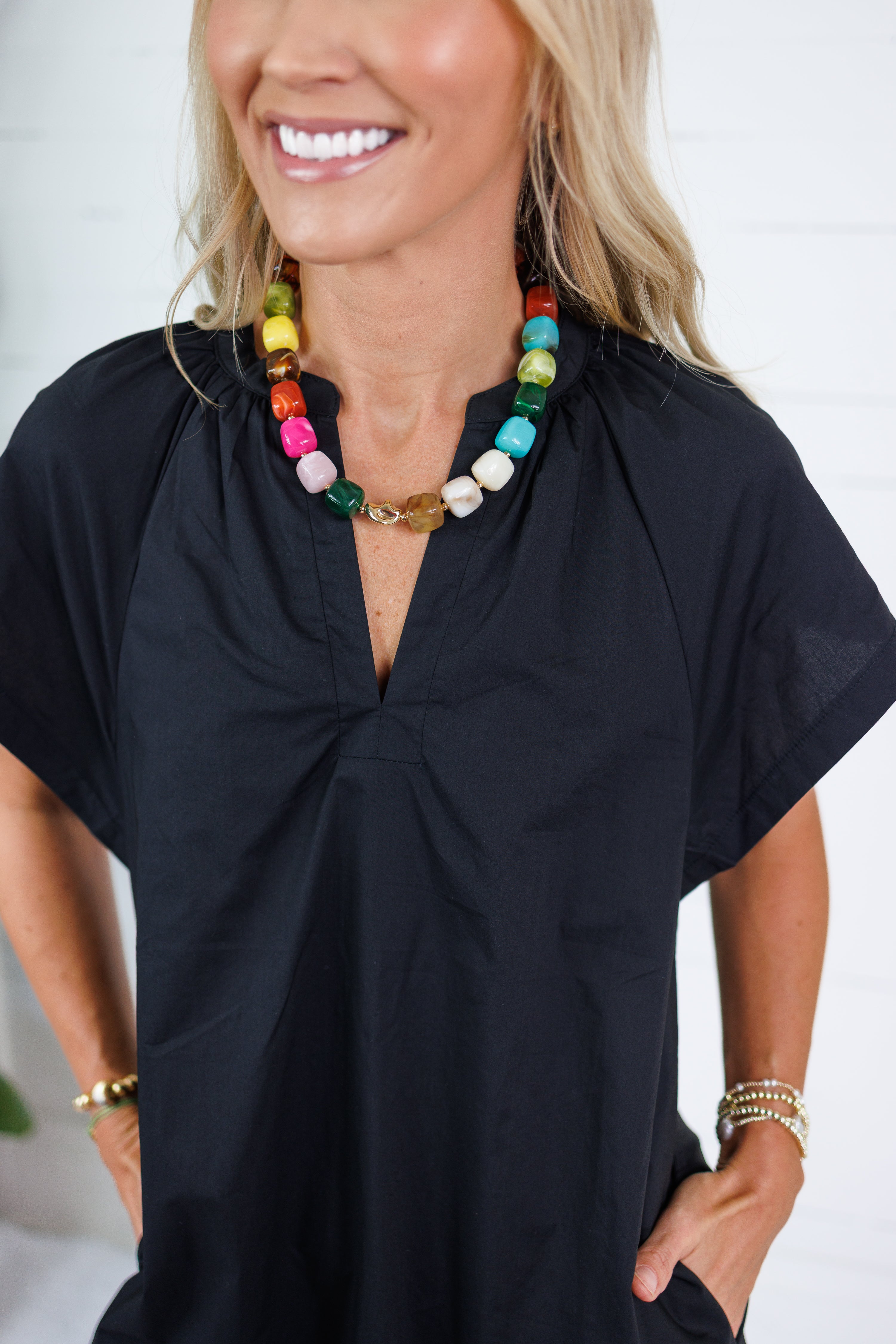 Cecilla Black Mini Shift Dress Pinch
