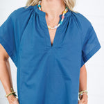 Cecilla Teal Mini Shift Dress Pinch