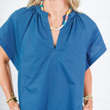 Cecilla Teal Mini Shift Dress Pinch