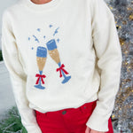 Champagne Clink Cream Sweater 