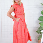Chappel Punch Striped Shirt Dress Entro